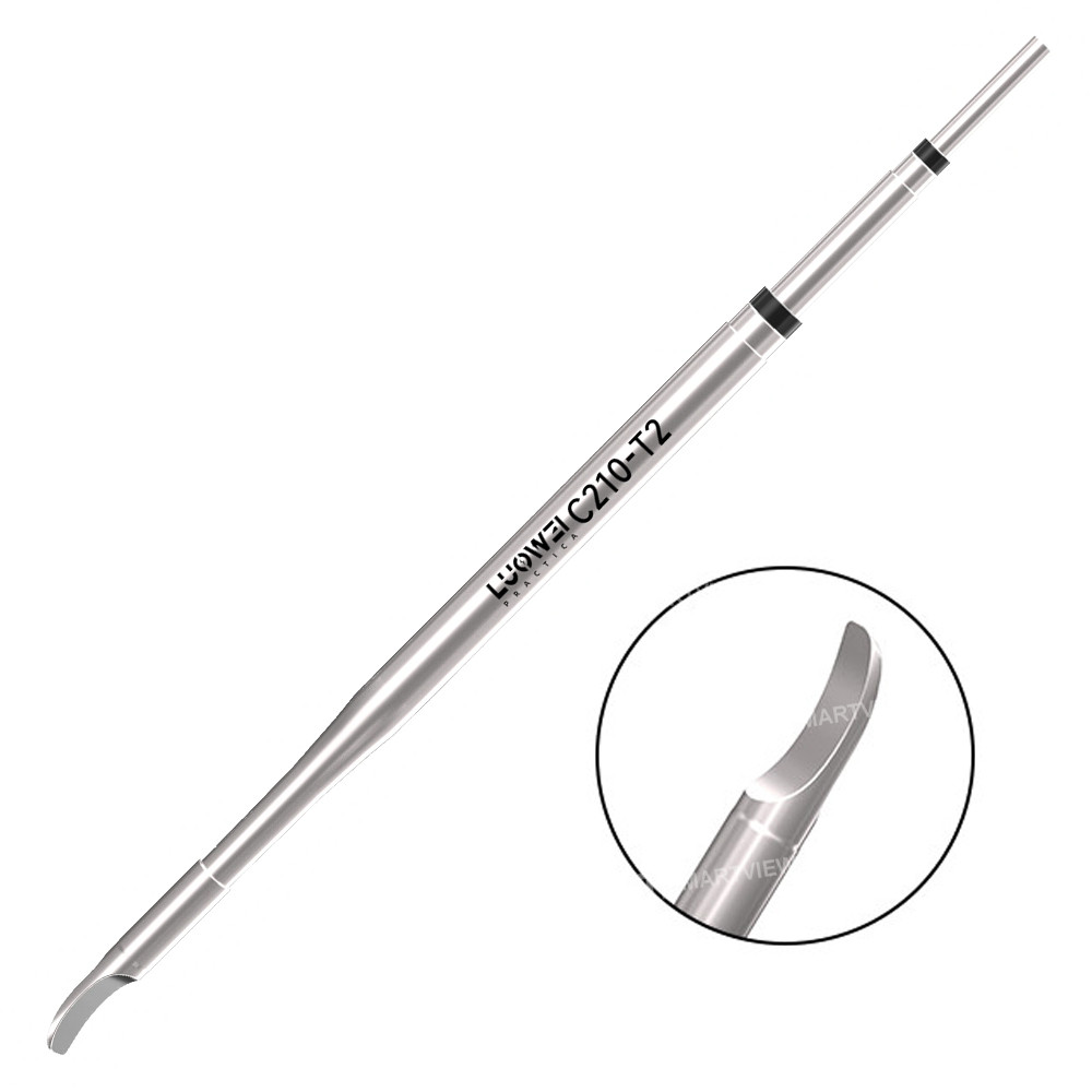 luowei c210-t2-no-2-drag-curved-soldering-iron-tip-for-multi-pin-fpc-cables-soldering-repair-1