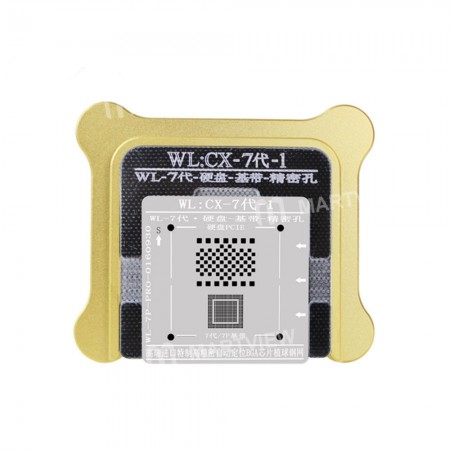 WL High-Quality NAND Baseband IC Chip BGA Reballing Stencil Plant Tin Steel Net with Fixed Plate and Holder for iPhone 7 7Plus