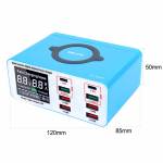 Relife RL-304S 8-port Multi-functional USB Smart Charger Support QC 3.0 Wireless Charging