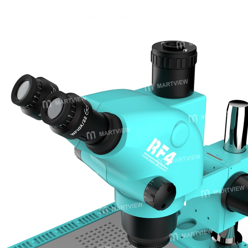 RF4 RF-6565TVD2 6.5-65X Adjustable Trinocular Zoom Stereo Microscope Workbench