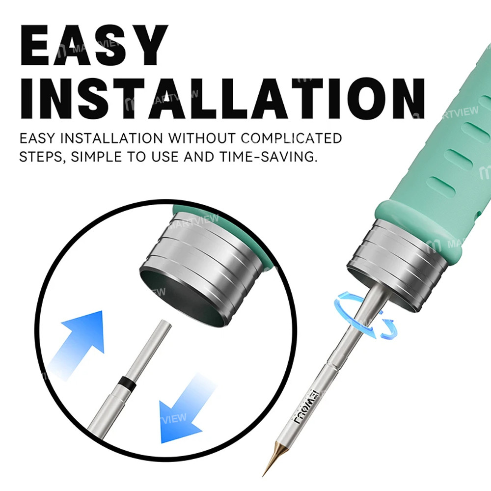 luowei lw-c210-soldering-iron-tip-with-10pcs-ultra-sharp-needles-for-screen-motherboard-flying-wire-