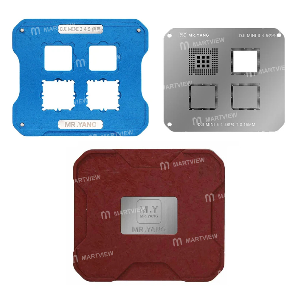 mryang 015mm-drone-signal-chip-bga-reballing-stencil-tin-planting-platform-for-gji-mini-3-4-5-1