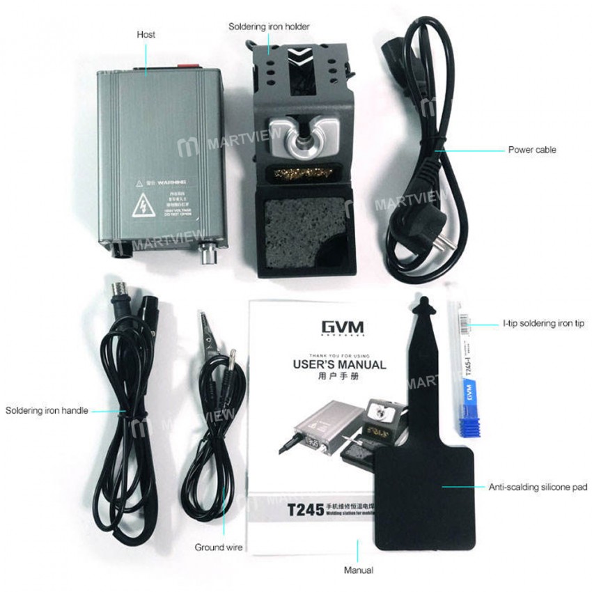 Sunshine GVM T245 130W Automatic Sleep Constant Temperature Soldering Station for Mobile Phone Repai
