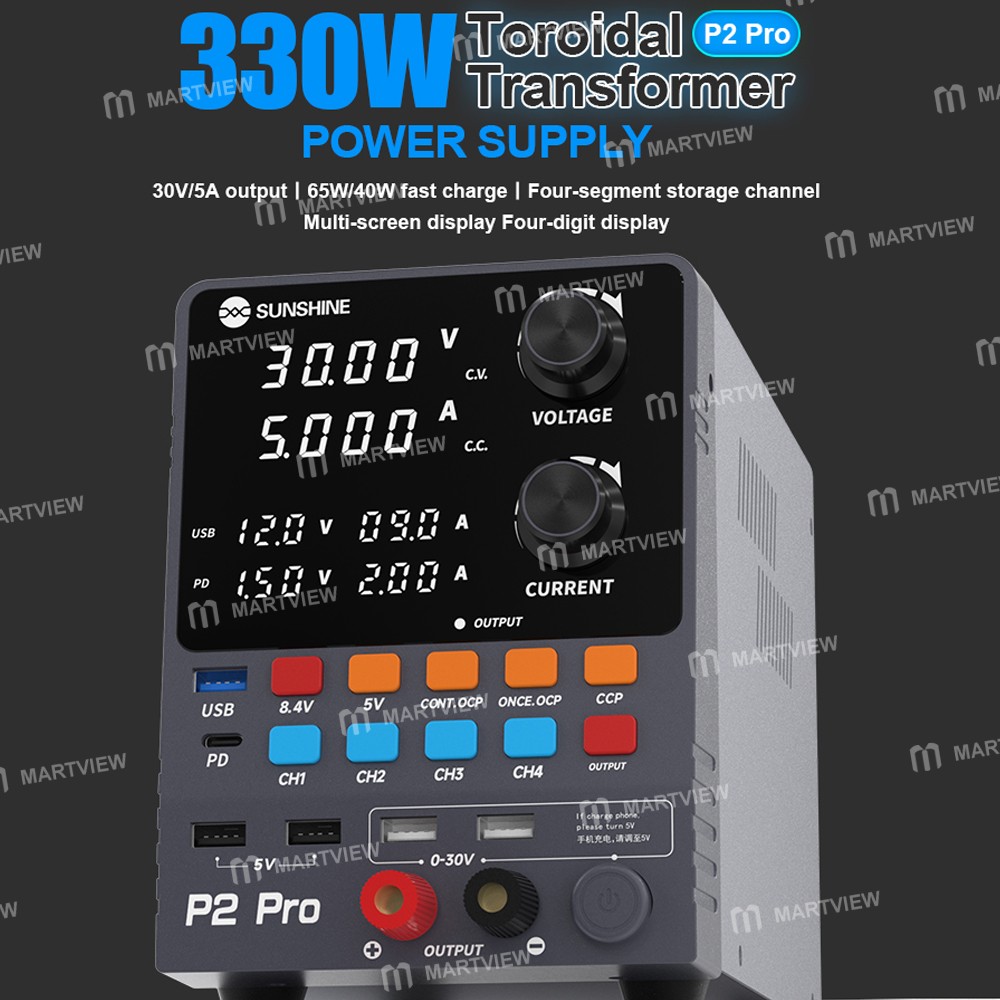 sunshine p2-pro-330w-4-segment-storage-channel-high-precision-adjustable-dc-stabilized-power-supply-