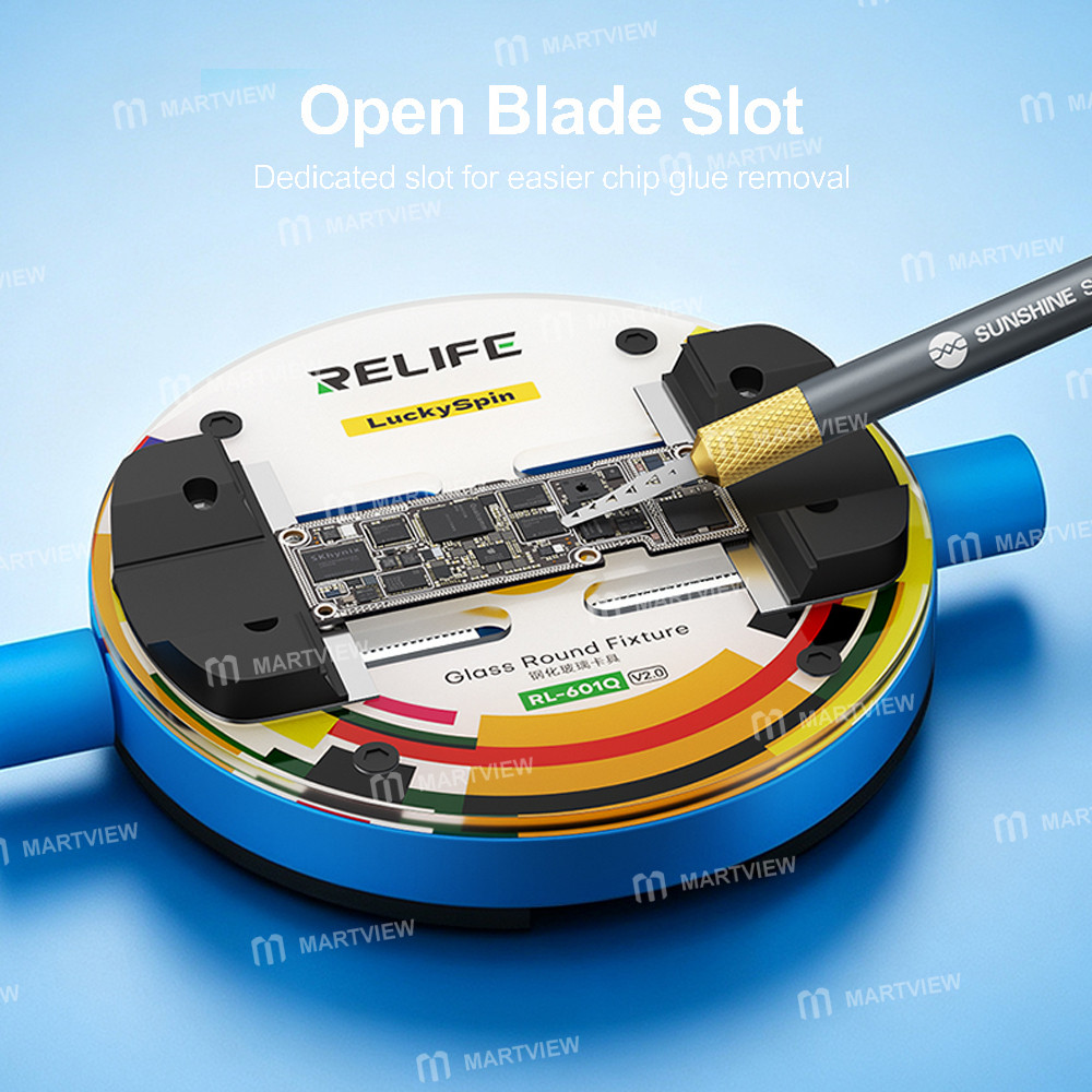 relife rl-601q-v20-heat-insulating-ring-shaped-tempered-glass-motherboard-repair-fixture-12
