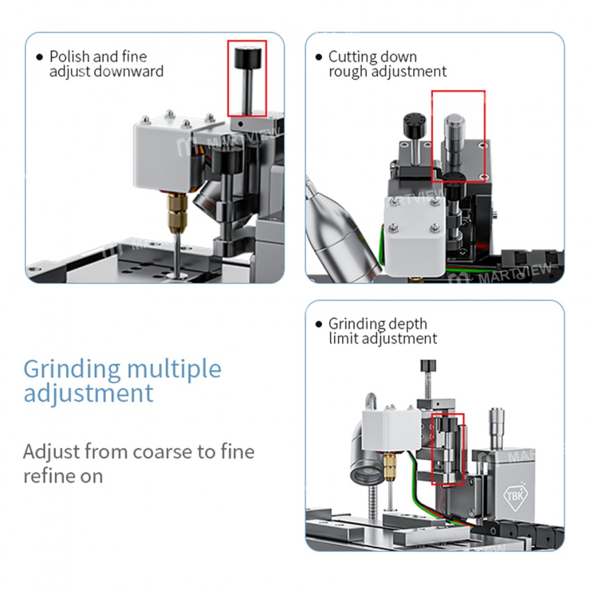 TBK 918 Intelligent Cutting & Grinding Machine for Mobile Phone Motherboard IC / Camera Frame / Back