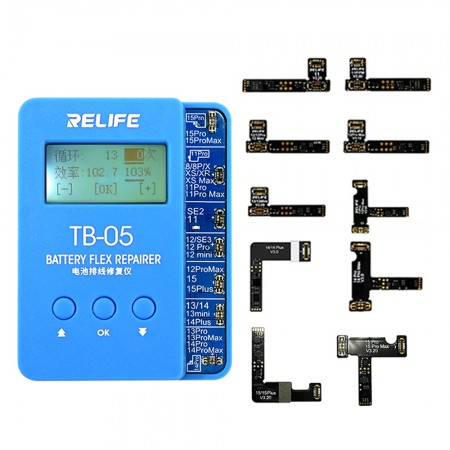 Relife TB-05 V9.0 Battery Repair Instrument for iPhone 8 to 15Pro Max Battery Data Cycles Recovery