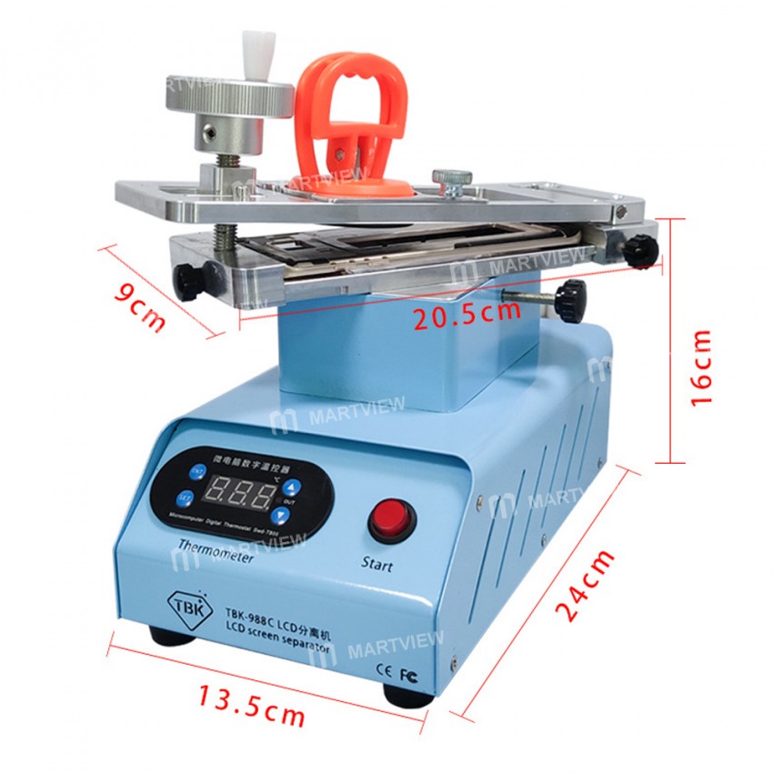 TBK-988C 360° Rotating LCD Glass Touch Screen Separator Machine For iPhone Android Phone
