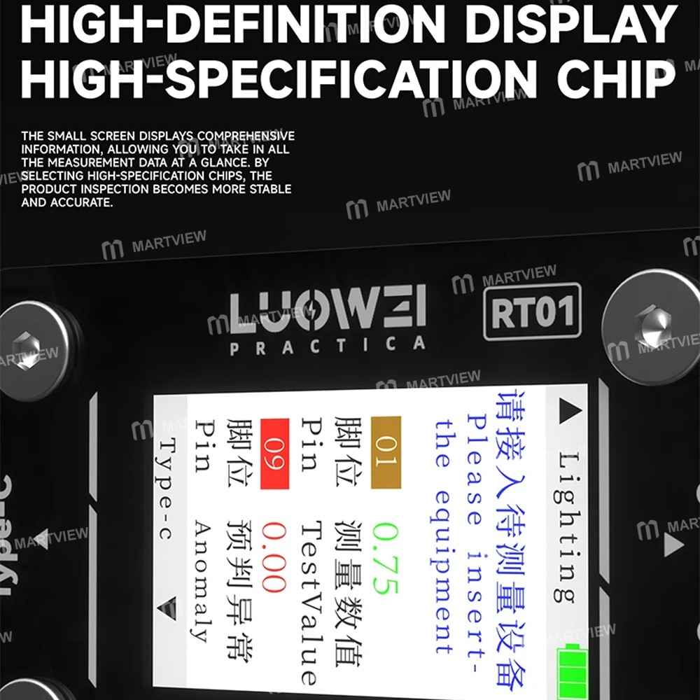 luowei lw-rt01-type-c-to-lightning-high-precision-digital-display-tail-insertion-tester-7