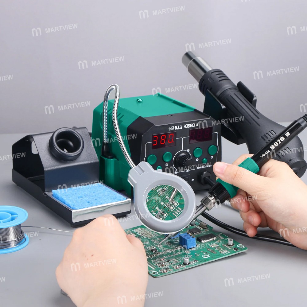 yihua 938bd-ii-2-in-1-constant-temperature-digital-display-hot-air-gun-soldering-iron-station-2