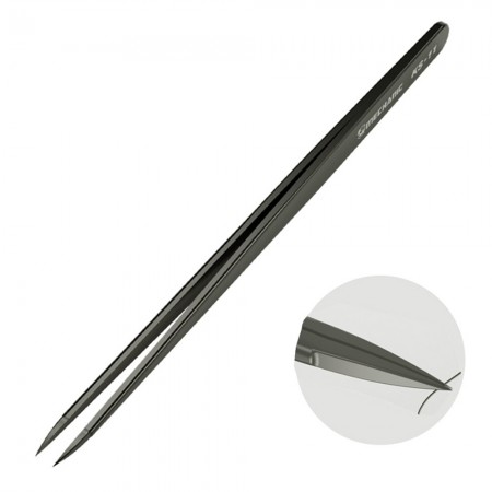 Mechanic KS-11 Hand Polished Anti-static Precision Jump Wire Tweezer for Mobile Phone Repair