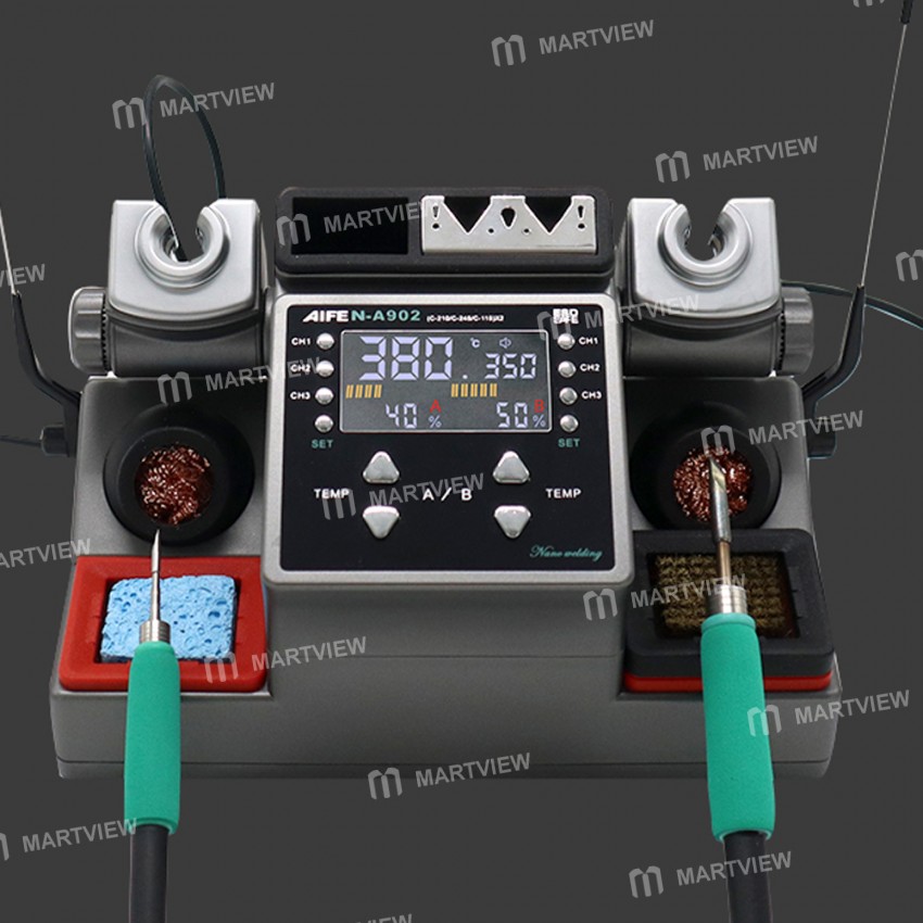 Aifen A902 C115 / C210 / C245 Double Station Welding Rework Station for Phone PCB IC Repair Solderin