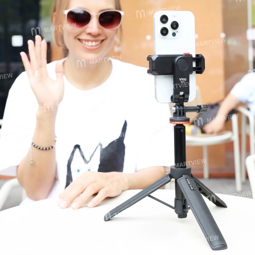 vrig ph17-360-rotatable-multi-functional-tripod-mount-phone-clamp-4