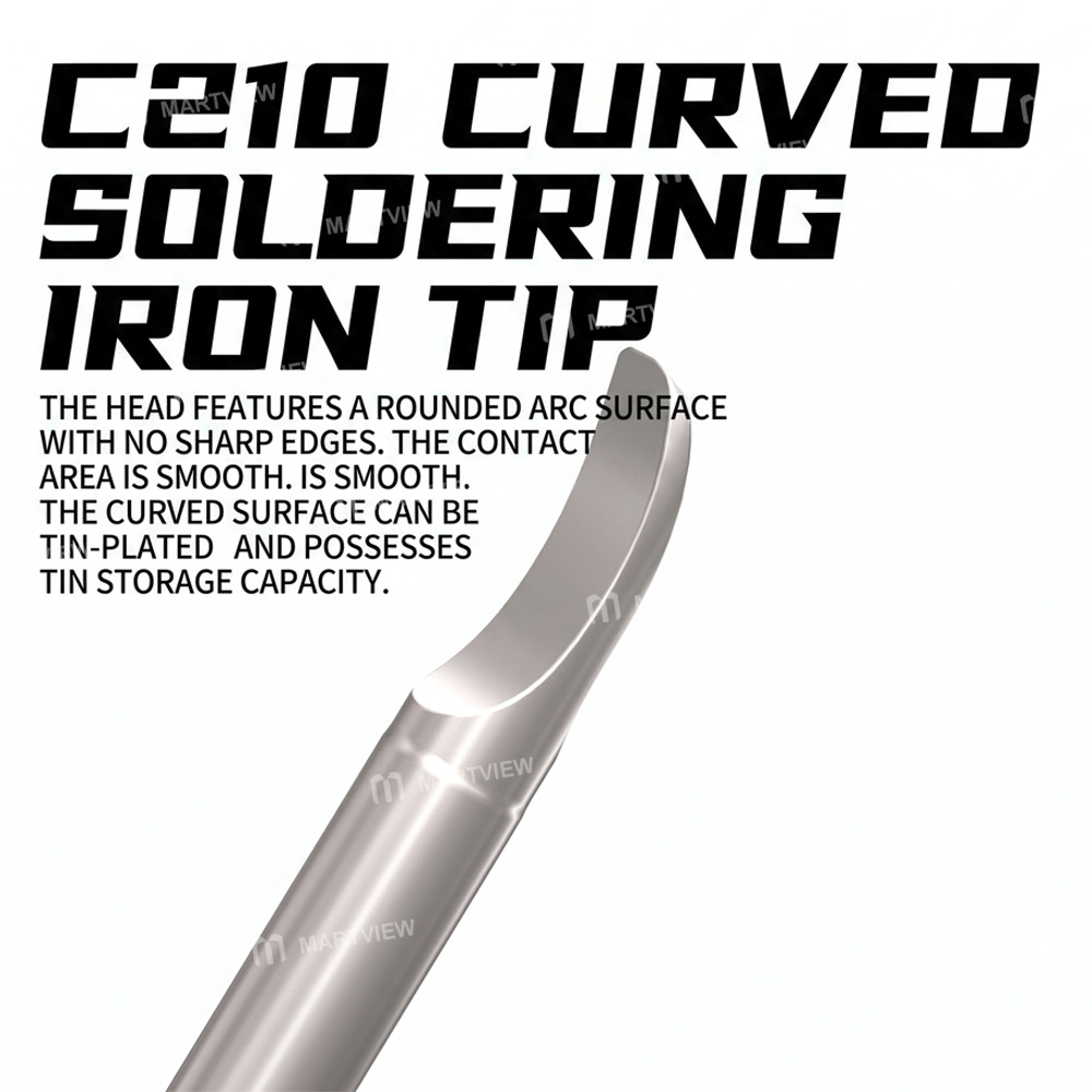 luowei c210-t2-no-2-drag-curved-soldering-iron-tip-for-multi-pin-fpc-cables-soldering-repair-4