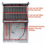 4U 28 Slots Multi Hard Disk Chassis E-ATX Motherboard Host Industrial Computer Server Chassis with 6