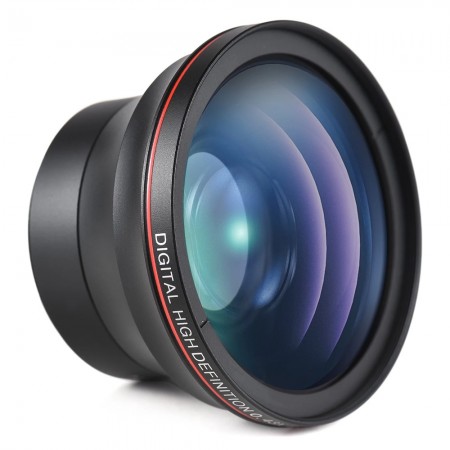 58mm 0.43X Super Wide Angle Macro 2-in-1 Additional Lens for Nikon / Canon / Sony