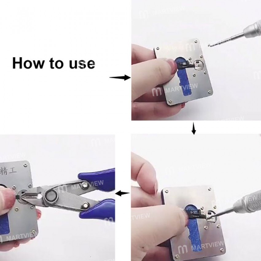 Fingerprint Repair Fixture Home Return Button Repair Key Lock Maintenance Fixture Holder for iPhone