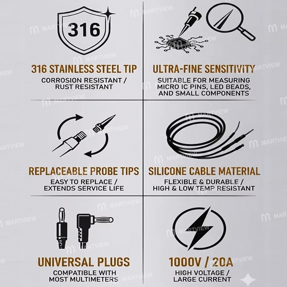 keguan 1000v-20a-extra-fine-extra-hard-multimeter-test-probe-leads-with-replaceable-needle-5