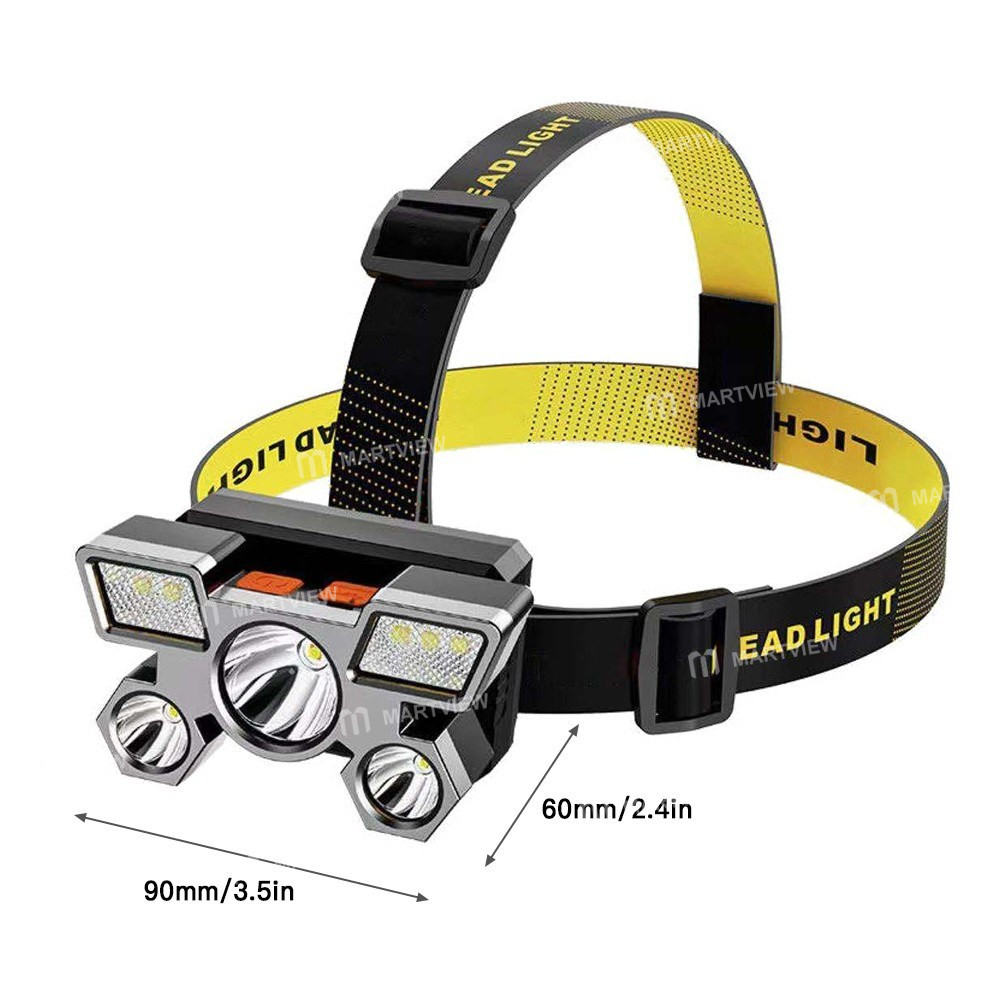 headlamp usb-rechargeable-ultra-bright-5-led-4-modes-10