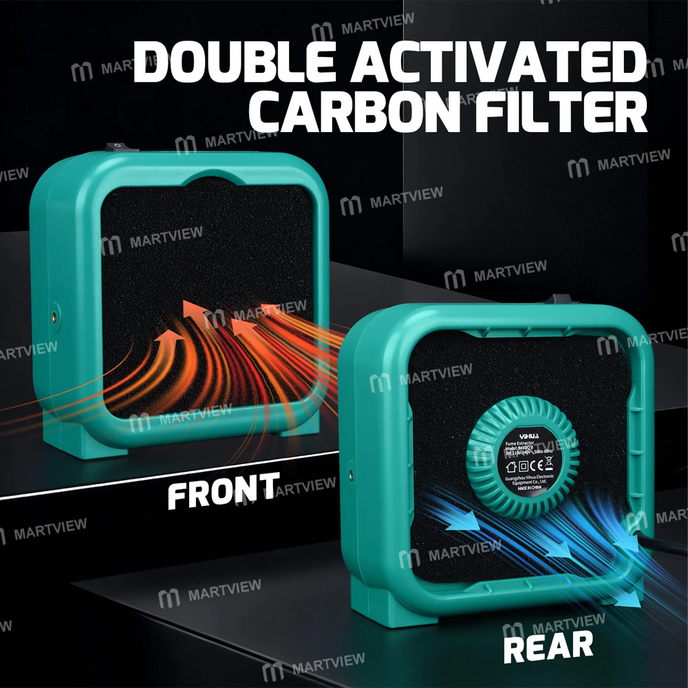 yihua 948dq-v-portable-strong-suction-soldering-fume-extractor-with-2pcs-helping-alligator-clip-8