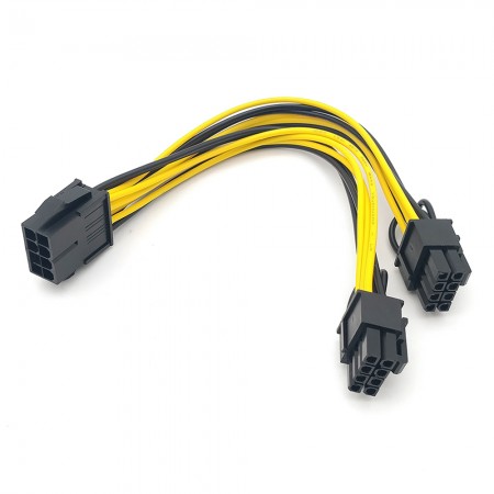 8 Pin to Dual 8 (6+2) Pin PCI-E Power Converter Cable for Graphics GPU Video Card