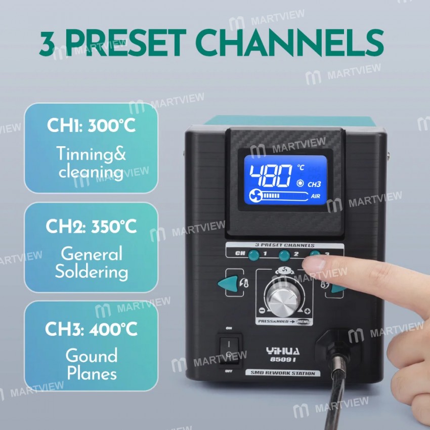 yihua 8509-i-precision-digital-display-hot-air-gun-bga-desoldering-station-8