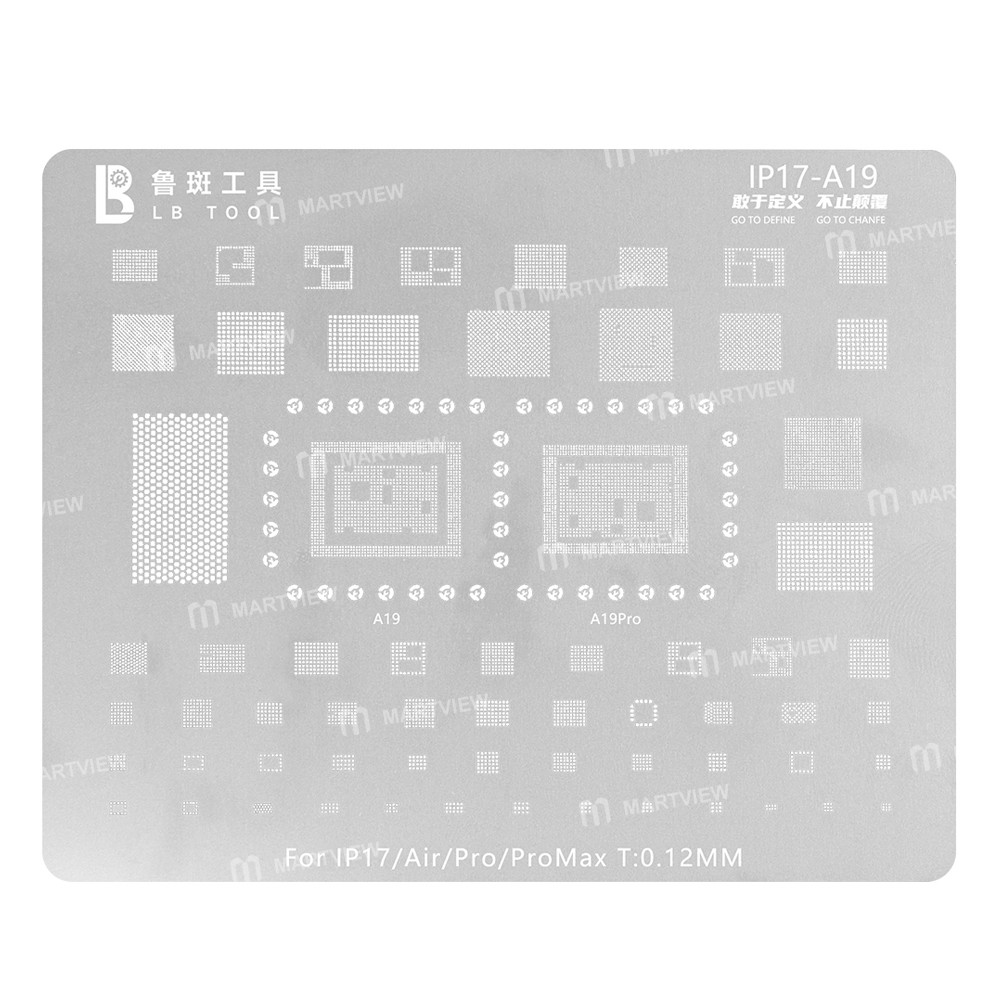 luban cpu-integrated-bga-reballing-stencil-for-iphone-17-air-series-apple-a19-a19-pro-cpu
