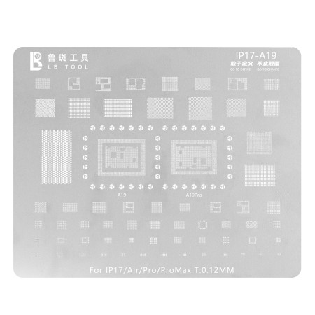 Luban CPU Integrated BGA Reballing Stencil for iPhone 17 / Air Series Apple A19 / A19 Pro CPU