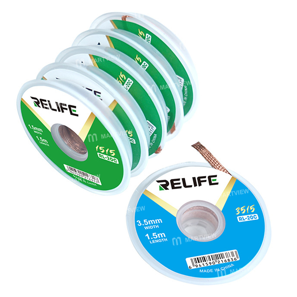 relife rl-20c-multiple-specifications-pure-copper-material-solder-wick-for-pcb-soldering-cleaning-6