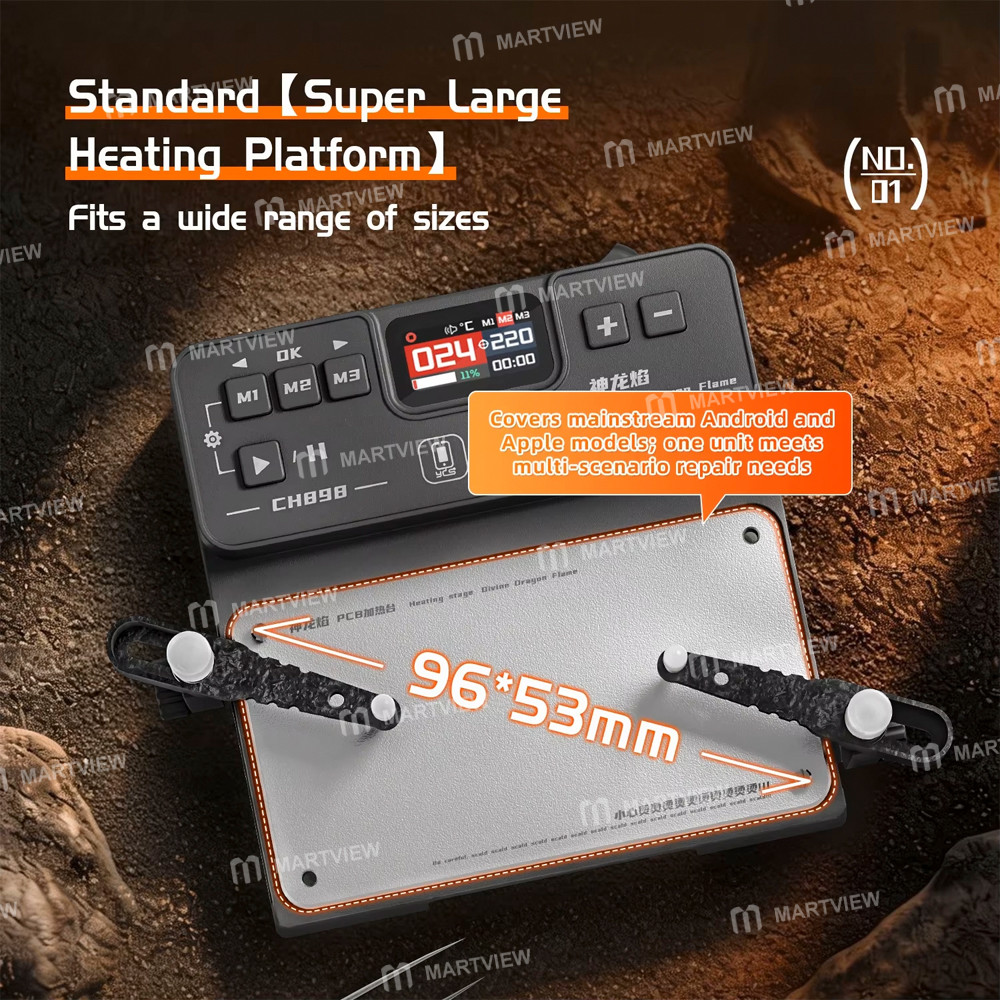 ycs divine-dragon-flame-ch898-heating-stage-for-motherboard-layer-separation-lamination-dot-matrix-r