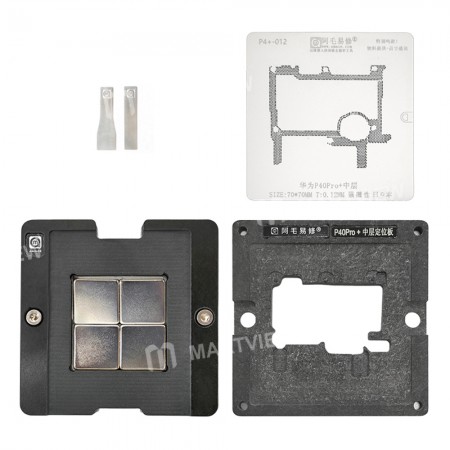 Amaoe 0.12mm Motherboard Mid-Frame BGA Reballing Stencil Platform for Huawei P40Pro+ Middle Layer