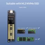 Orico M2V01 LSDT USB4.0 M2 NVMe SSD Case Compatible with Thunderbolt 3/4 & USB 3.2/3.1/3.0