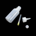 50ml Plastic Clear Liquid Bottle Squeeze Transparent Refillable Bottles with Needles - 5pcs