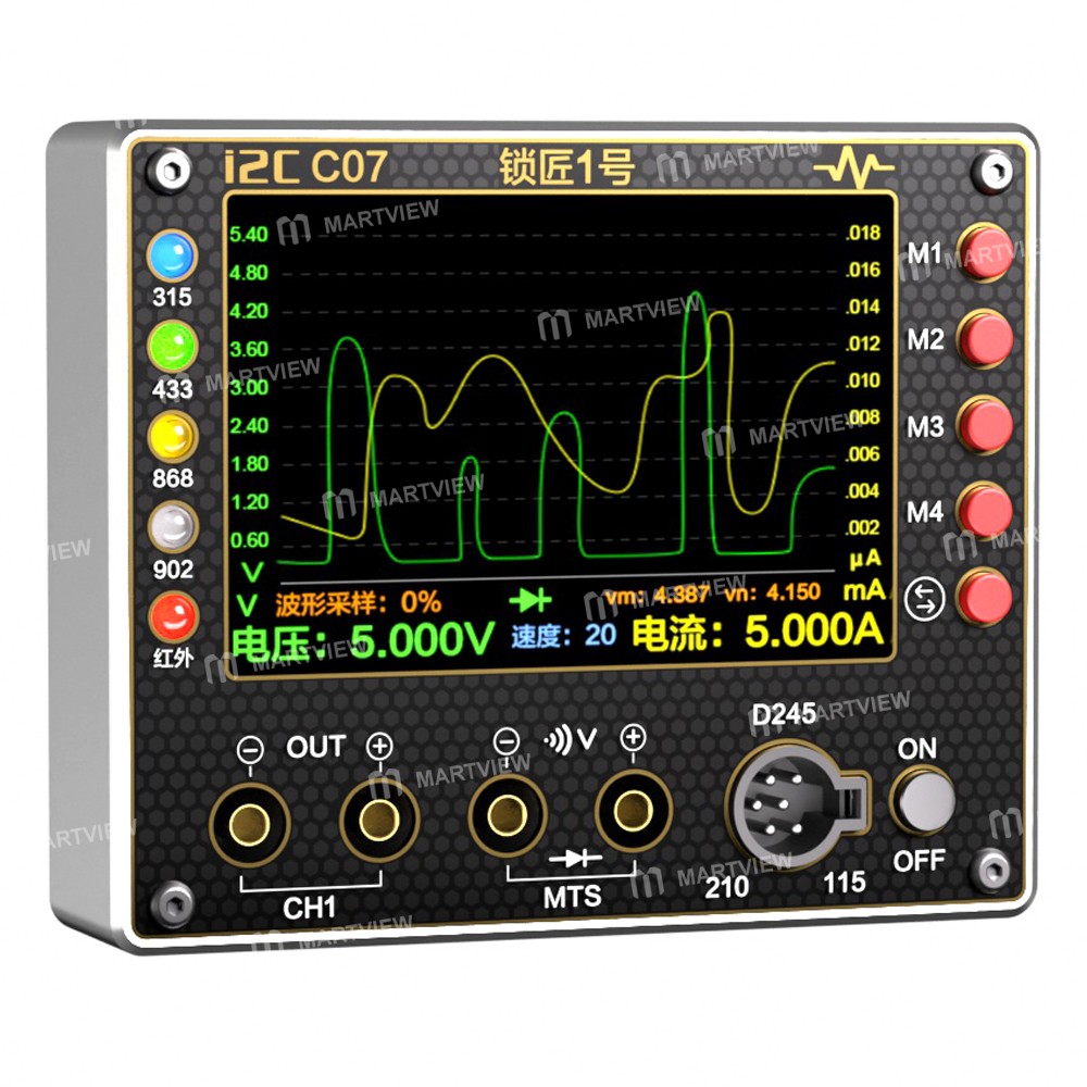 i2c c07-locksmith-no1-power-supply-frequency-test-board-waveform-multimeter-1