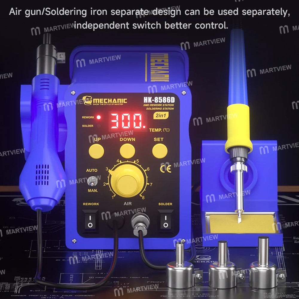mechanic hk8586d-740w-digital-display-2-in-1-hot-air-gun-soldering-iron-rework-station-10