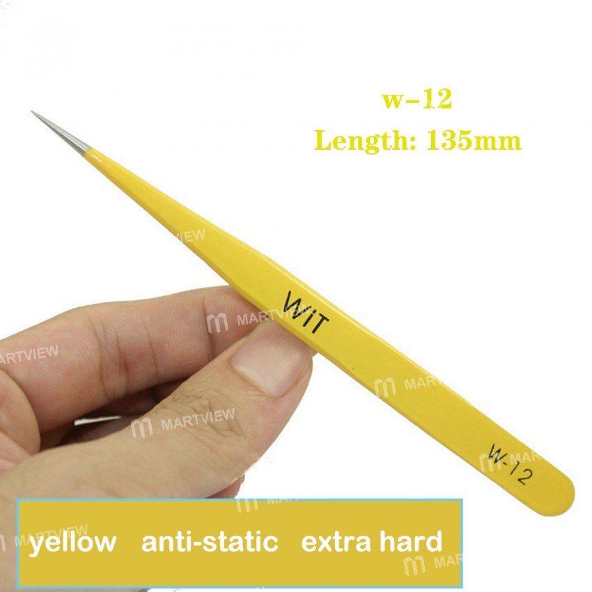 WIT W Series Extra Hardened Anti-Static Stainless Steel Tweezers for Mobile Phone Repair