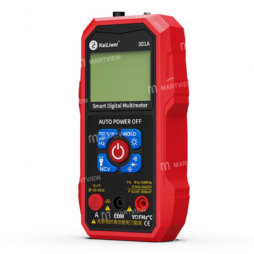 kailiwei 301-series-6000-counts-auto-ranging-ncv-smart-digital-multimeter-with-back-light-1