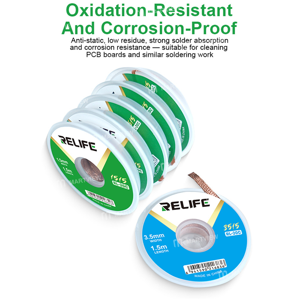 relife rl-20c-multiple-specifications-pure-copper-material-solder-wick-for-pcb-soldering-cleaning-11