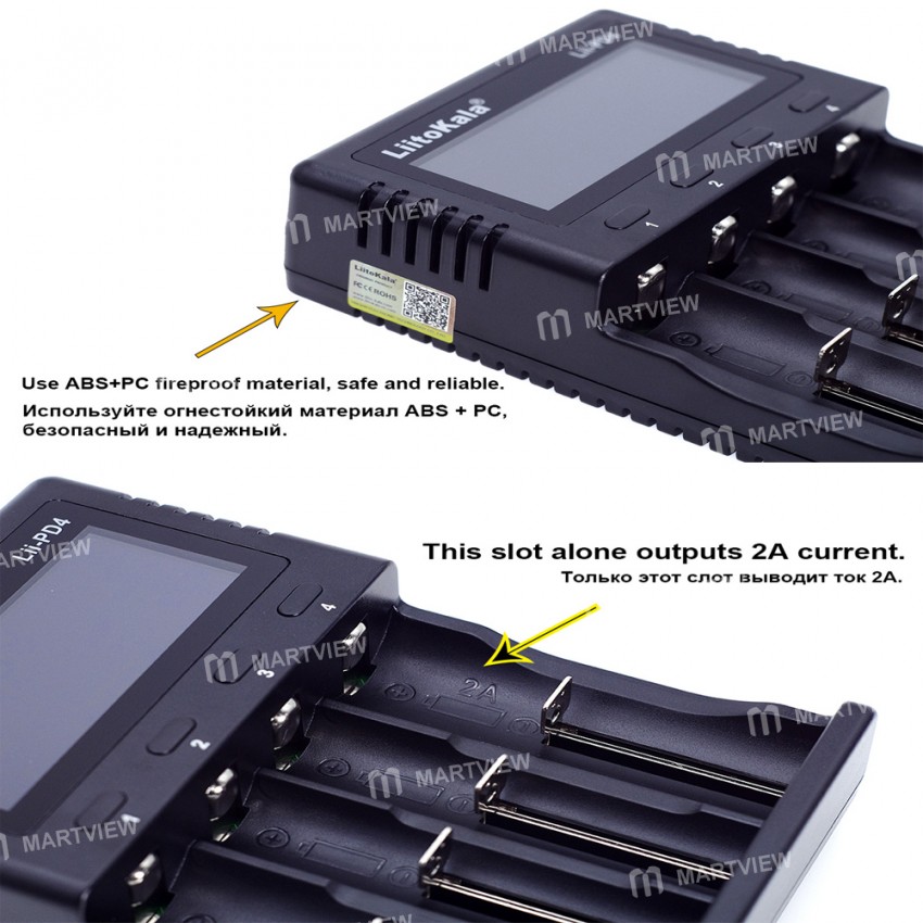 LiitoKala Lii-PD4 4-slot Screen Display Universal Smart Charger for Lithium / NiMH Battery