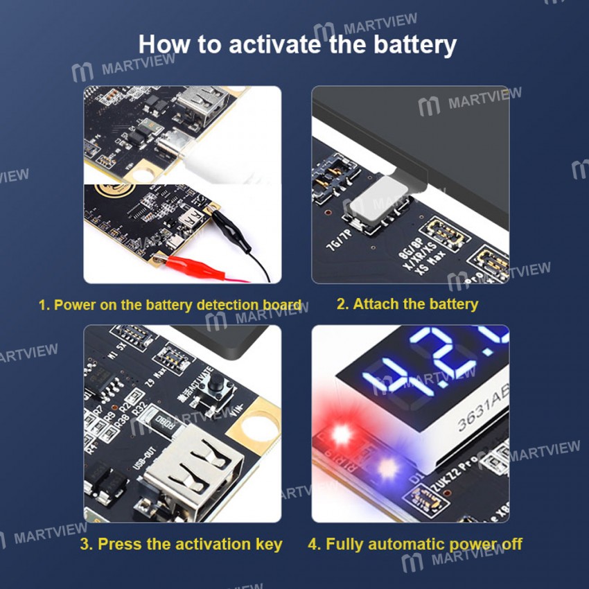 Mechanic BA27 Battery Activation Detection Board with USB Cable Latest Support iPhone13 Series / And