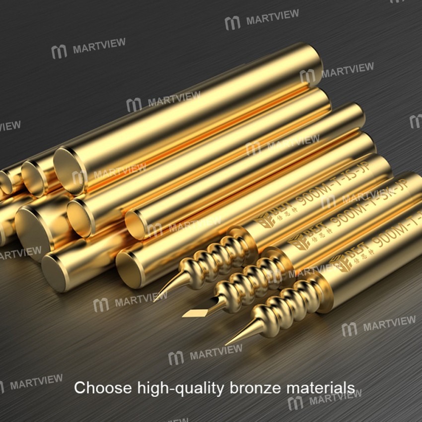 BEST 900M-T-JP Series Pagoda Type Oxygen-free Copper Solder Iron Tips for 936 Soldering Station - 3P
