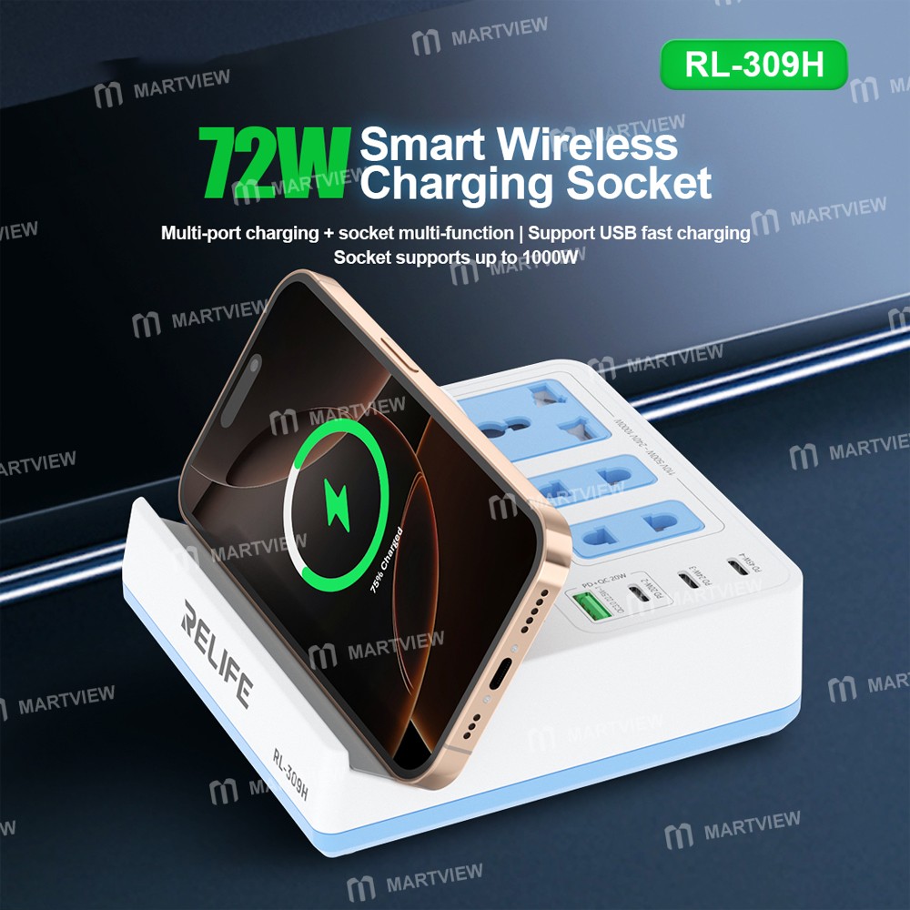 relife rl-309h-72w-qcpd-integrated-fast-charger-smart-socket-with-15w-wireless-charging-17