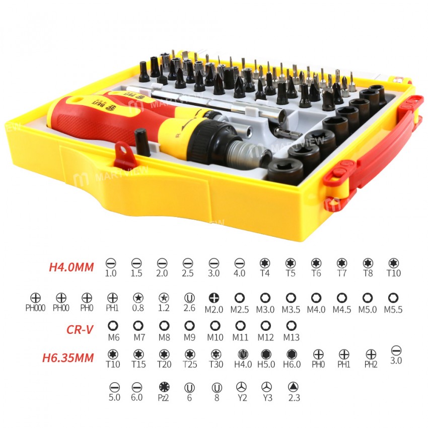 BST-2028B 62-in-1 Mini Precision Magnetic Screwdriver Set