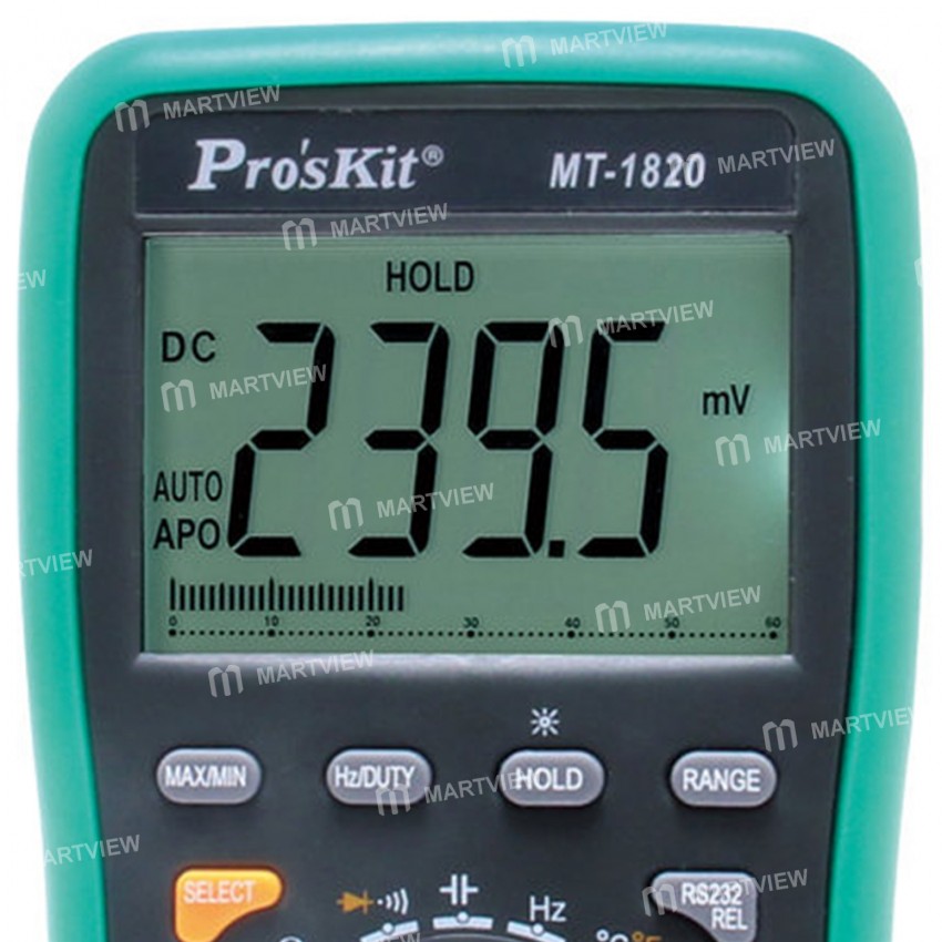 Pro'skit MT-1820 3 5 / 6 Dual Display Multi-function Anti-Burning Digital Multimeter with USB Connec