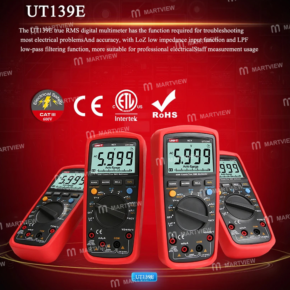 uni t-ut139e-true-rms-digital-multimeter-with-loz-low-impedance-input-and-lpf-low-pass-filter-functi