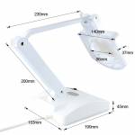 BST-8611B Portable Multi-function 3X / 8X Magnifying Glass Desk LED Lamp