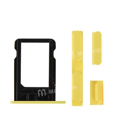Replacement sim card slot holder tray volume button power button mute button for iPhone 5c