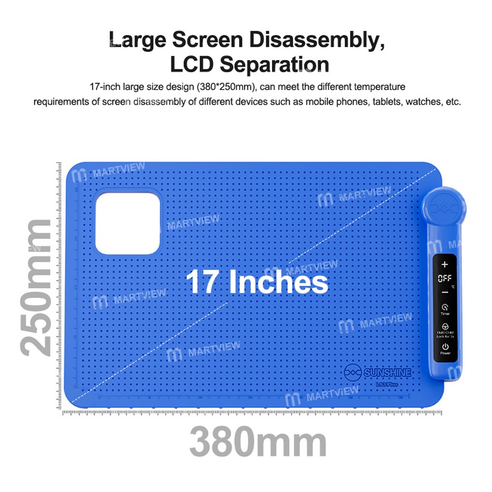 sunshine ls3-plus-17-inch-lcd-screen-intelligent-temperature-control-heating-stage-separator-pad-12