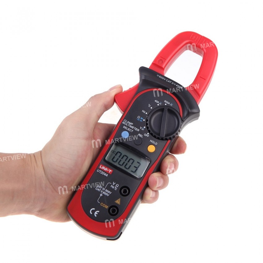 UNI-T UT204A Digital Handheld Clamp Multimeter Tester DMM Voltmeter AC DC