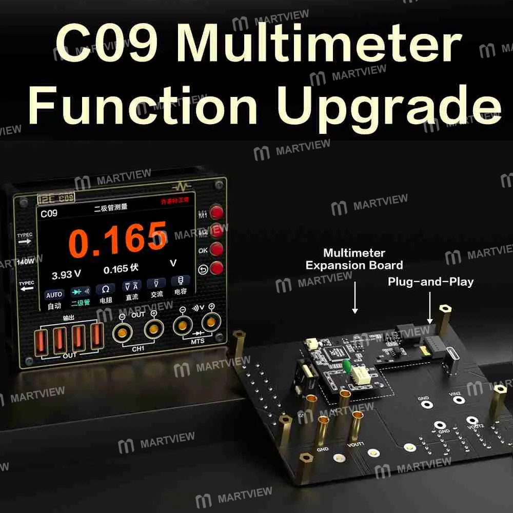 i2c full-function-multimeter-board-for-c09-c10-ammeter-multimeter-function-upgrade-5